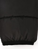 A black men's sustainable insulated puffer jacket featuring a 3D cut with a soft cuff at the hem.