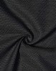 A black fabric with a pin dot pattern, featuring a soft stretch texture.