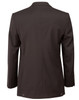 A Men's two-button jacket in dark brown wool stretch, featuring a tailored fit and long sleeves.