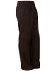 Brown men's chino pants featuring a straight leg design and a logo on the waistband.