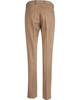 Tan chinos for women featuring a sleek design, with pockets and a logo. Suitable as stylish trousers.