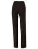 Black women's slim leg flexi waist pants made from wool stretch fabric, featuring a single back pocket and waistband.