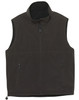 A unisex reversible vest in a dark colour, featuring a zip front and two side zip pockets. It has a logo on it.