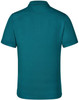 A teal men's polo shirt with a rear collar and a small logo.