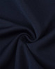 A close-up of navy fabric, featuring a smooth, textured finish, suitable for adults' sports shorts.