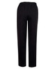Black fleecy track pants with an elasticated waistband, featuring a simple and comfortable design.