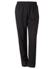 Track pants in black, featuring an elastic waistband and a simple design. Includes a logo on the fabric.