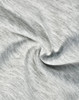 A close-up of light grey fabric, showcasing the soft texture of poly/cotton terry.