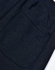 Dark blue kids' poly/cotton terry sweat pants featuring a single patch pocket on the side.