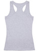 A grey ladies' fitted stretch singlet with a racerback design and no visible logos or branding.