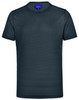 A navy blue men's short-sleeve performance t-shirt featuring a brand logo. Made from lightweight fabric.