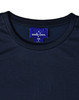 A navy blue ultra lightweight performance T-shirt with a round neckline and a small logo label inside.