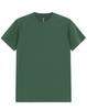 A green men's premium cotton tee with a simple crew neck design and short sleeves, featuring a logo.