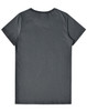 A grey ladies' premium cotton tee, featuring a classic crew neck and short sleeves, displayed from the back.