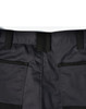 A pair of black unisex cargo work pants featuring multiple pockets and a sturdy waistband.