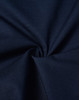 A fabric swatch of navy Rip-Stop Poly/Cotton stretch material, showcasing its texture and weave.