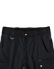 Black Rip-Stop Poly/Cotton Stretch Work Shorts featuring a waistband and multiple pockets. Includes a logo detail.