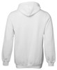 A white hoodie with a hood and long sleeves, featuring a plain back design.