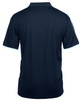 A navy polo shirt featuring contrasting light blue trim and a logo on the back. Ideal for casual wear.