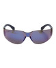 Sunglasses with a sleek, purple-tinted lens and black frames, suitable for outdoor leisure activities.