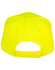 A bright yellow structured cap featuring a back adjustment strap and ventilated panels.
