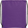 A purple drawstring sportspack with black cords and a plain design. It features a logo or branding.