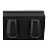 A drink bottle gift set featuring two black insulated cups packaged in a sleek black box with a foam insert.