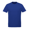 A blue short sleeve T-shirt for men with a simple design and a logo on the label.