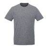Grey short sleeve men's t-shirt featuring a casual design and a branding logo.
