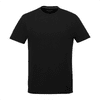 A black short sleeve tee for men with a round neckline and a subtle logo. Perfect for casual wear.