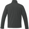 A dark grey Maxson Softshell Jacket for men, showcasing the back view with smooth fabric and a collar.