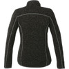 A women's knit jacket in dark grey with a fitted design and subtle stitching details, featuring a logo.