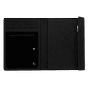 A5 RPET folio notebook in black, featuring a textured cover and an inner pocket for organisation. Includes a logo.