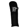 A black multi-tool with a hammer in a black pouch. The pouch has a simple design and secures with a flap.