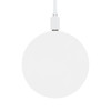 A round, white wireless charger with a connected cable. This product belongs to the Phone & Technology category.