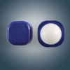A Cube Lip Balm with a rounded, smooth white balm inside a square navy blue container, featuring a twist-off lid.