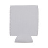A drink bottle holder in a plain white design, featuring a stitched edge and a bottom opening.
