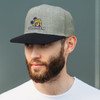 A Chisel Flat Peak Cap with a grey body and black peak, featuring the "SUPERGYM" logo prominently on the front.
