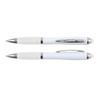 A light blue stylus pen featuring a silver clip and accents, displayed from two angles.