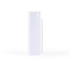 A white rectangular spray bottle for cleaning screens, featuring a sleek design and an attached cleaning cloth.