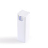 A white spray bottle with a sleek design, intended for cleaning screens and devices.