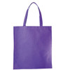 A purple tote bag with two handles, featuring a plain design without any visible logos or text.