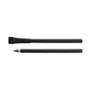 A black inkless pen and a black brush pen, both featuring a sleek design and an understated branding logo.