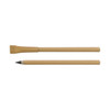 A beige inkless pen and stylus, featuring a simple design and a logo on the barrel.