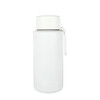 A drink bottle in sleek white, featuring a lid and a design that includes a logo. Ideal for everyday use.