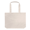 A tote bag in a neutral beige colour with two shoulder straps and a simple design.