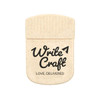 A cream-coloured clip with a textured top, featuring a logo and text that reads "Write Craft".