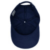 A navy twill cap featuring an interior with a branded label and a soft, structured fit.
