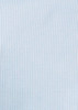 A light blue button-up shirt with a subtle striped pattern. The shirt features short sleeves and has a logo.