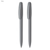 A set of two grey plastic pens with a smooth, sleek design and a branding logo on the barrel.